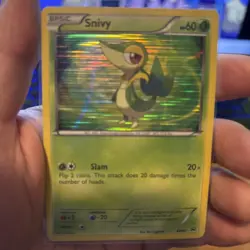 2011 Pokemon TCG Black & White Snivy Black Star Promo Holo Rare BW01 LP - Image 1