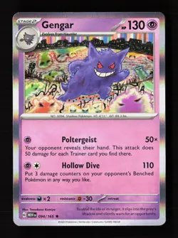 Gengar 094/165 Rare 151 Pokemon Holo Near Mint - Image 1