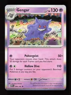 Gengar 094/165 Rare 151 Pokemon Holo Near Mint - Image 1