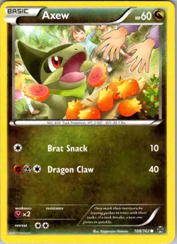 Axew BREAKthrough 108/162 Common Pokemon Near Mint - Image 1