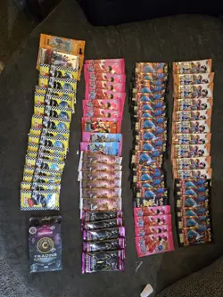 Lot Of 77 Card Packs One Piece, Pokemon, Nascar, Final Fantasy Etc New - Image 1