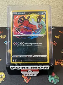 Yveltal 46/72 Shining Fates Amazing Rare Holo Pokemon TCG LP Card - Image 1
