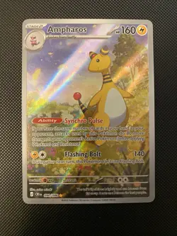 Ampharos 090/086 Illustration Rare Full Art Holo Pokemon TCG Chaos Rising - NM - Image 1