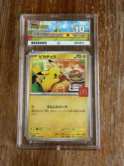 McDonald's Pikachu Promo Card 020/M-p Japanese Pokemon Card Ace 10 Gem Mint - Image 1