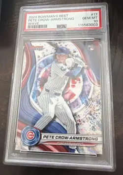 2024 Bowman's Best - Pete Crow-Armstrong #17 Wave Refractor (RC) PSA 10 GEM MT - Image 1