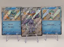 Pokemon TCG Quaquaval ex 084 Quaxly & Quaxwell SV Promo Cards Near Mint - Image 1