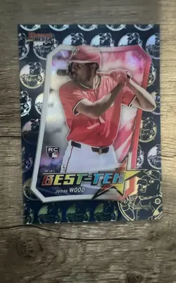 2025 Bowman's Best - Best Tek James Wood #BT-2 Blue /75 (RC) - Image 1