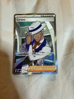 Pokemon TCG Cyrano 230/191 Sv08: Surging Sparks Ultra Rare Full Art Holo - Image 1