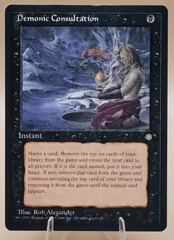 MTG Demonic Consultation Ice Age Regular Magic:The Gathering LP - Image 1