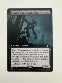 Shadowgrange Archfiend Borderless MTG Magic the Gathering Card NM Near Mint VOC - Image 1