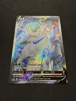 Pokemon TCG Ice Rider Calyrex V 163/198 NM Chilling Reign Ultra Rare Full Art - Image 2