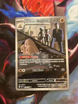 Pokemon TCG Team Rocket's Dugtrio 239/217 Ascended Heroes Illustration Rare - Image 1