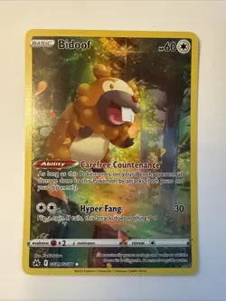 Bidoof GG29/GG70 Galarian Gallery Rare 2023 Pokemon Crown Zenith Full Art Card - Image 1
