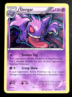 Gengar 60/162 2015 Pokemon XY Breakthrough Cosmos Holo Rare Card LP - Image 1