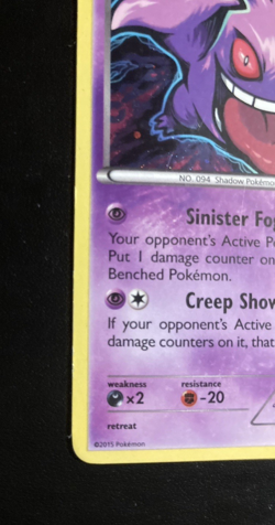 Gengar 60/162 2015 Pokemon XY Breakthrough Cosmos Holo Rare Card LP - Image 4