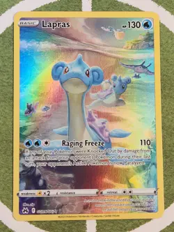 Pokemon TCG Lapras Crown Zenith Full Art Ultra Rare Holo Card GG05/GG70 2023 - Image 1