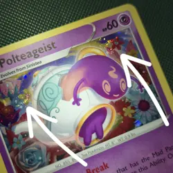DOUBLE WHOLE SWIRLS 🌀💫 Polteageist SWSH081 Promo Cosmos Holo Pokemon Card - Image 1