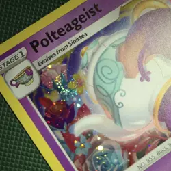 DOUBLE WHOLE SWIRLS 🌀💫 Polteageist SWSH081 Promo Cosmos Holo Pokemon Card - Image 3