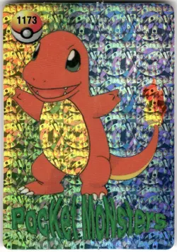 Vintage Pocket Monsters Vending Prism Holo Sticker Card - Charmander Venonat - Image 1