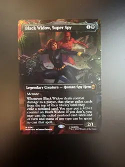 MTG Marvel Super Heroes Black Widow, Super Spy Borderless 0347 Foil - Image 1