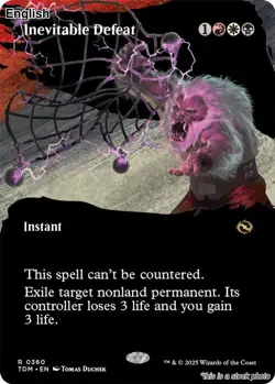 MTG Inevitable Defeat (Borderless) [TDM - 360] LP - Image 1
