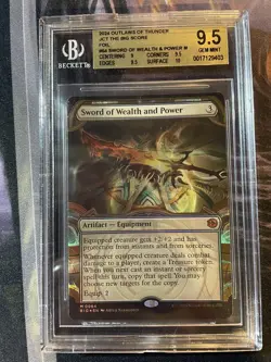 Sword of Wealth and Power - Raised Foil - 9.5 BGS (Outlaws The Big Score) MTG - Image 1