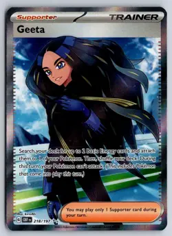 Geeta 218/197 Ultra Rare Obsidian Flames Pokemon Holo Near Mint - Image 1