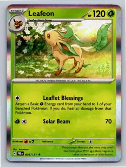Leafeon 005/131 Holo Rare Prismatic Evolutions Pokemon Holo Near Mint - Image 1