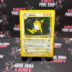 Raichu 16/130 SWIRL🌀Holo Rare Pokemon Base Set 2 - Image 1