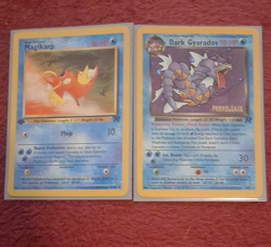 Pokemon Team Rocket Lot: Magikarp 52/82 Dark Gyarados Prerelease 8/82 Holo - Image 1