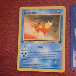 Pokemon Team Rocket Lot: Magikarp 52/82 Dark Gyarados Prerelease 8/82 Holo - Image 4