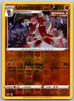 Lycanroc 087/198 Holo Rare Chilling Reign Pokemon Moderately Played - Image 1