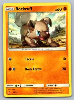 Pokemon TCG SM Trainer Kit: Lycanroc & Alolan Raichu Rockruff (#14) 14/30 - Image 1