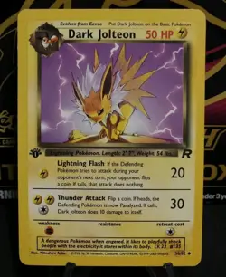 Pokemon Dark Jolteon #38, Team Rocket 1st Edition, Wizards Of The Coast Vintage - Image 1