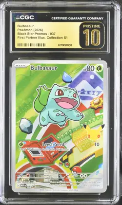 Bulbasaur 037 First Partner Illus. Collection S1 | CGC 10 Pristine - Image 1