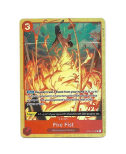 One Piece Card Game Fire Fist OP03-018 R Alternate Art Parallel NM - Image 1