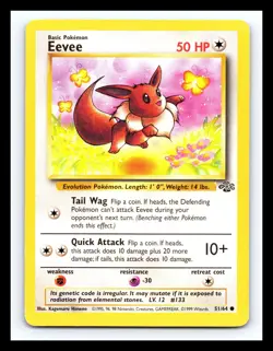 🔥 EEVEE FOSSIL SET NON HOLO FOIL 1999 POKEMON TCG VINTAGE CARD # 51/64 - Image 1