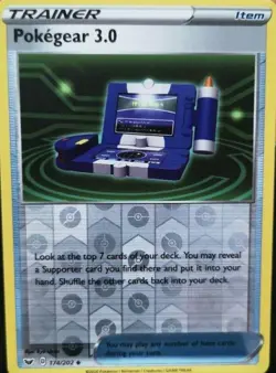 1x Pokegear 3.0 | SWSH01: Sword & Shield | 174/202 | Uncommon | Reverse Holo - Image 1