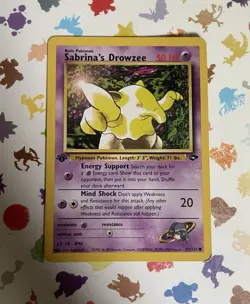 Pokemon TCG Sabrina’s Drowzee 95/132 1st Edition Gym Challenge Set NM Condition - Image 1