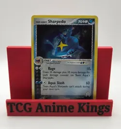 Pokemon TCG Team Aqua's Sharpedo 5/95 Team Magma vs Aqua Holo Rare 2004 - Image 1