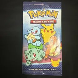 2021 Pokemon 25th Anniversary McDonalds Special Promo Sealed Pack 4 Cards - Image 1