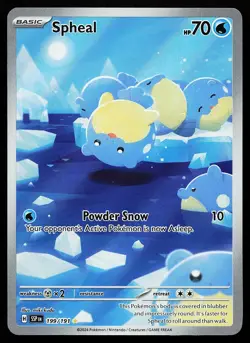 Spheal 199/191 Illustration Rare Surging Sparks Pokemon Card - Image 1