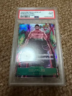 One Piece Roronoa Zoro PSA9 Secret Parallel Card Game SR Series - Image 1