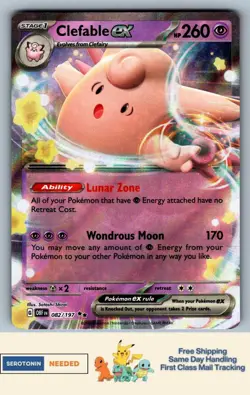 Clefable ex 082/197 - SV03: Obsidian Flames - Single Card - Pokemon TCG - Image 1