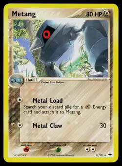 Pokemon Card Hidden Legends Metang 21/101 Rare - Image 1