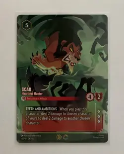 Scar - Heartless Hunter - Disney Lorcana Set Championship Promo Card 14/P2 - Image 2