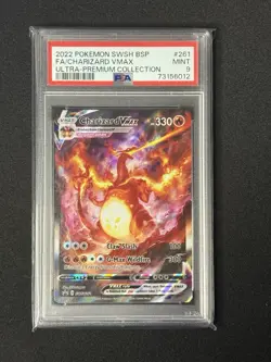 Pokemon TCG Charizard VMAX SWSH261 Black Star Promo Charizard UPC PSA 9 Mint - Image 1
