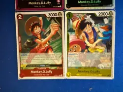 Monkey.D.Luffy One Piece TCG 4-card lot OP04 Super Rare+OP05 Leader+more - PWE - Image 4