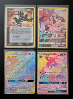 Huge Pokemon 7 Card Lot - Gold Star, Promos, Rainbow, GX, Full Art - Pack Fresh - Image 1