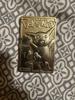 Pikachu Pokemon Card 23k Gold Plated Limited Edition Burger King 1999 Nintendo - Image 1